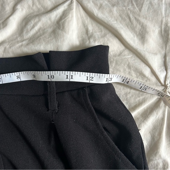 Ardene Womens XS Black Elastic Waist Cuffed Work Dress Pants With Beltloop - Picture 8 of 9